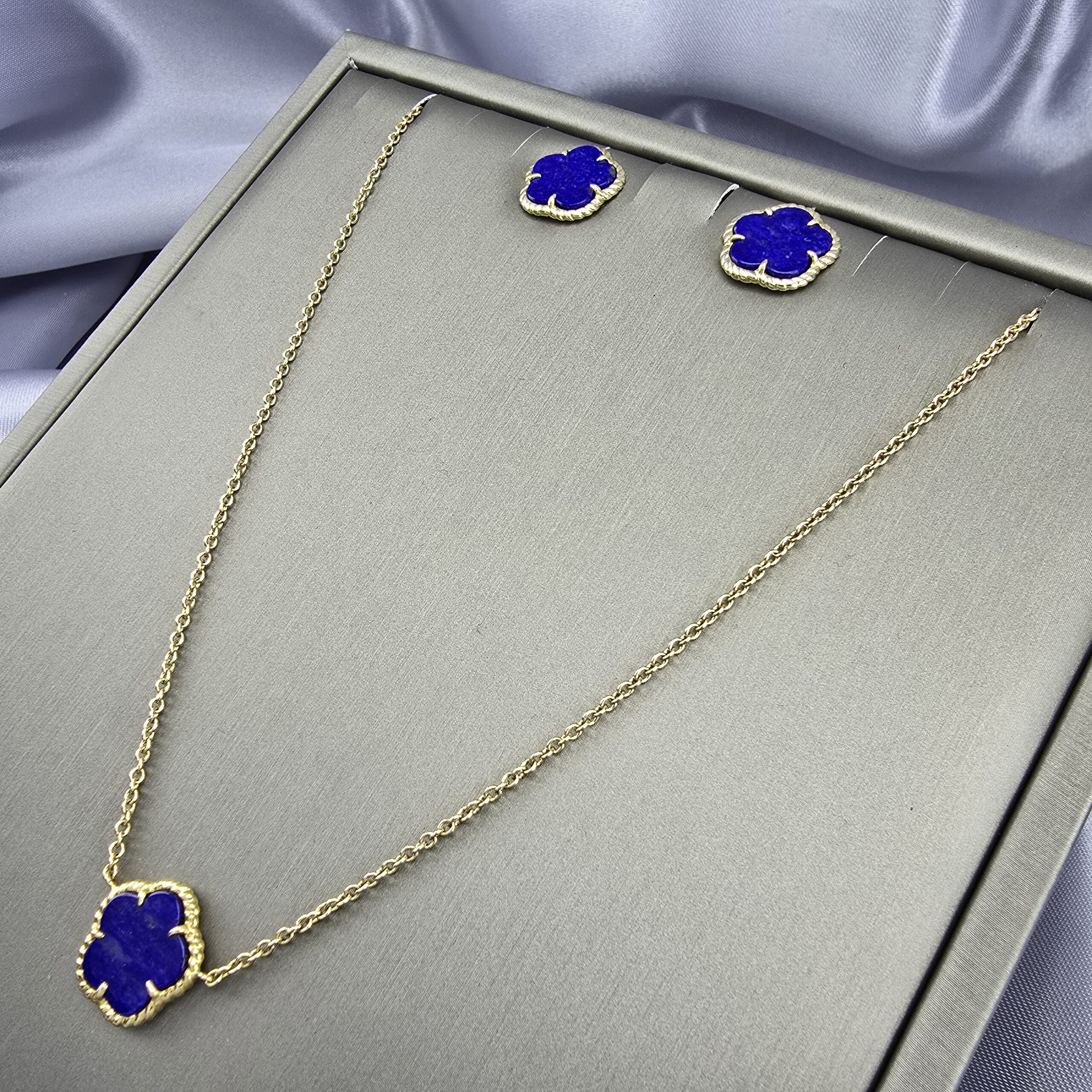 Conjunto Pétalos – Oro 18K y Lapislázuli