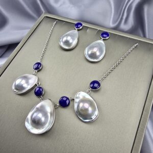 Conjunto Plata Rodinada con Lapislázuli y Abalón