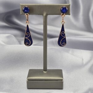 Aros Mosaico Tipo Gota Lapislazuli