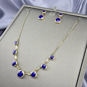 Conjunto Bisel – Oro 18K y Lapislázuli
