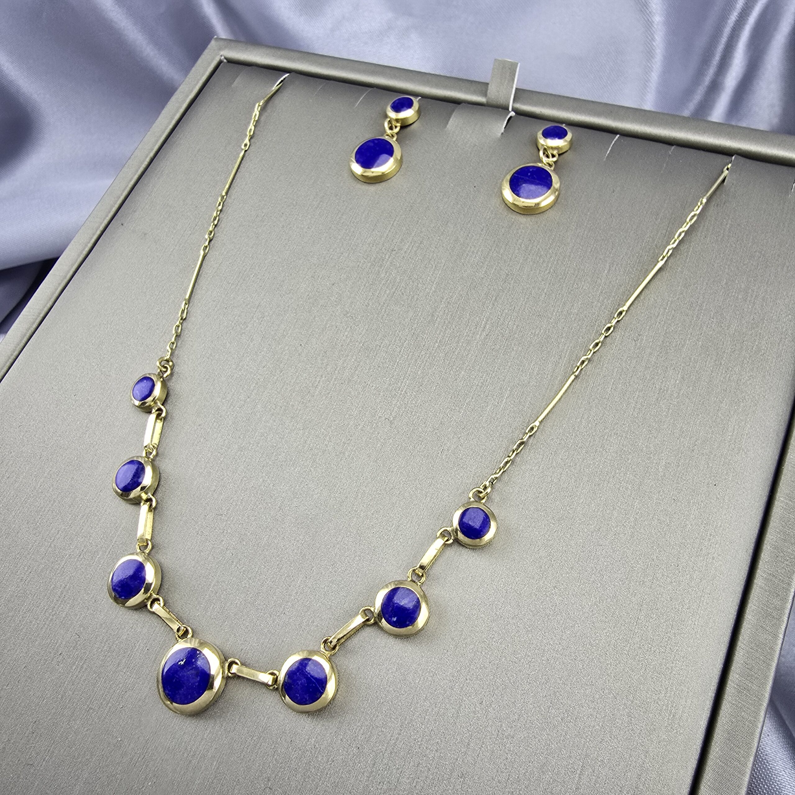 Conjunto Bisel – Oro 18K y Lapislázuli