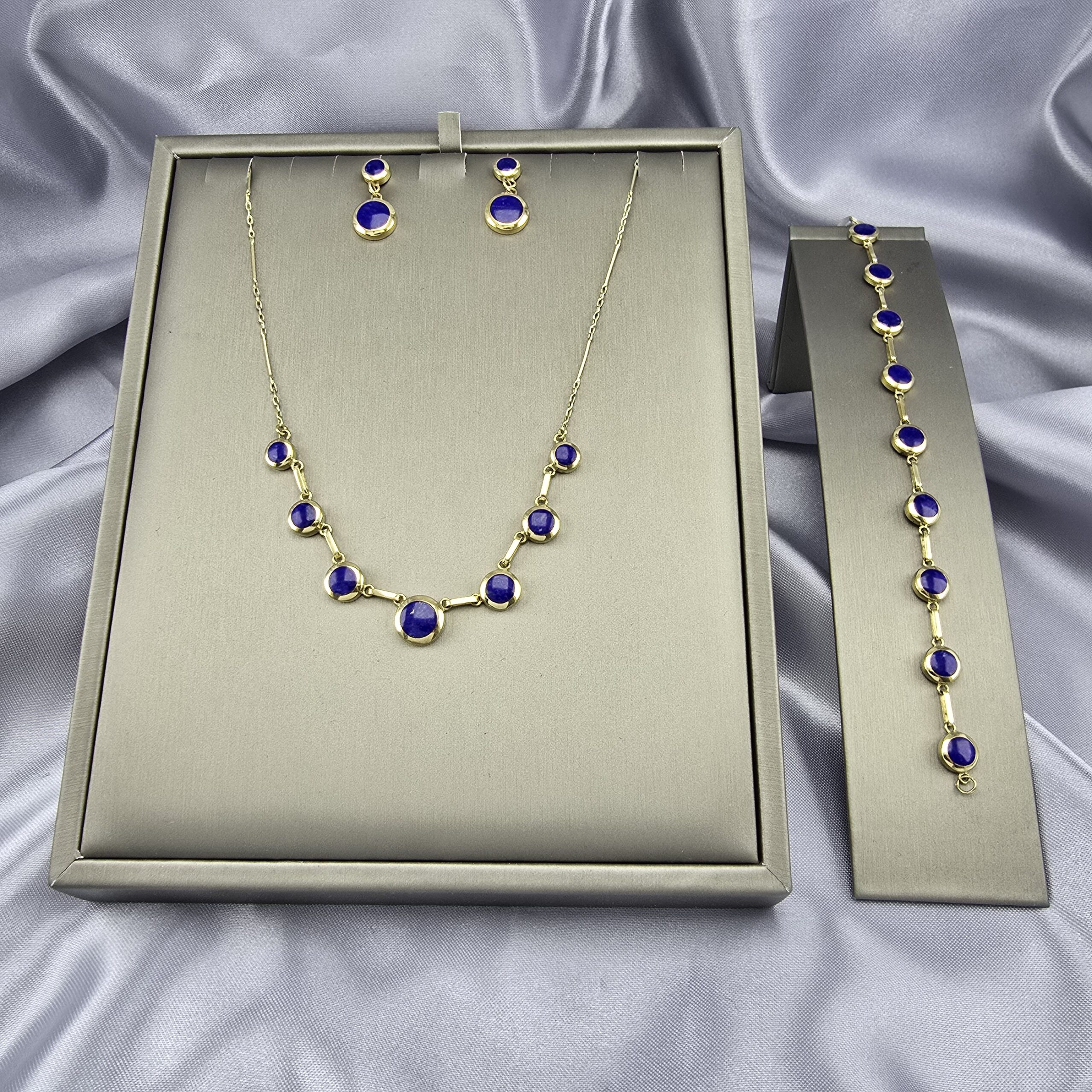 Conjunto Bisel – Oro 18K y Lapislázuli - Imagen 4