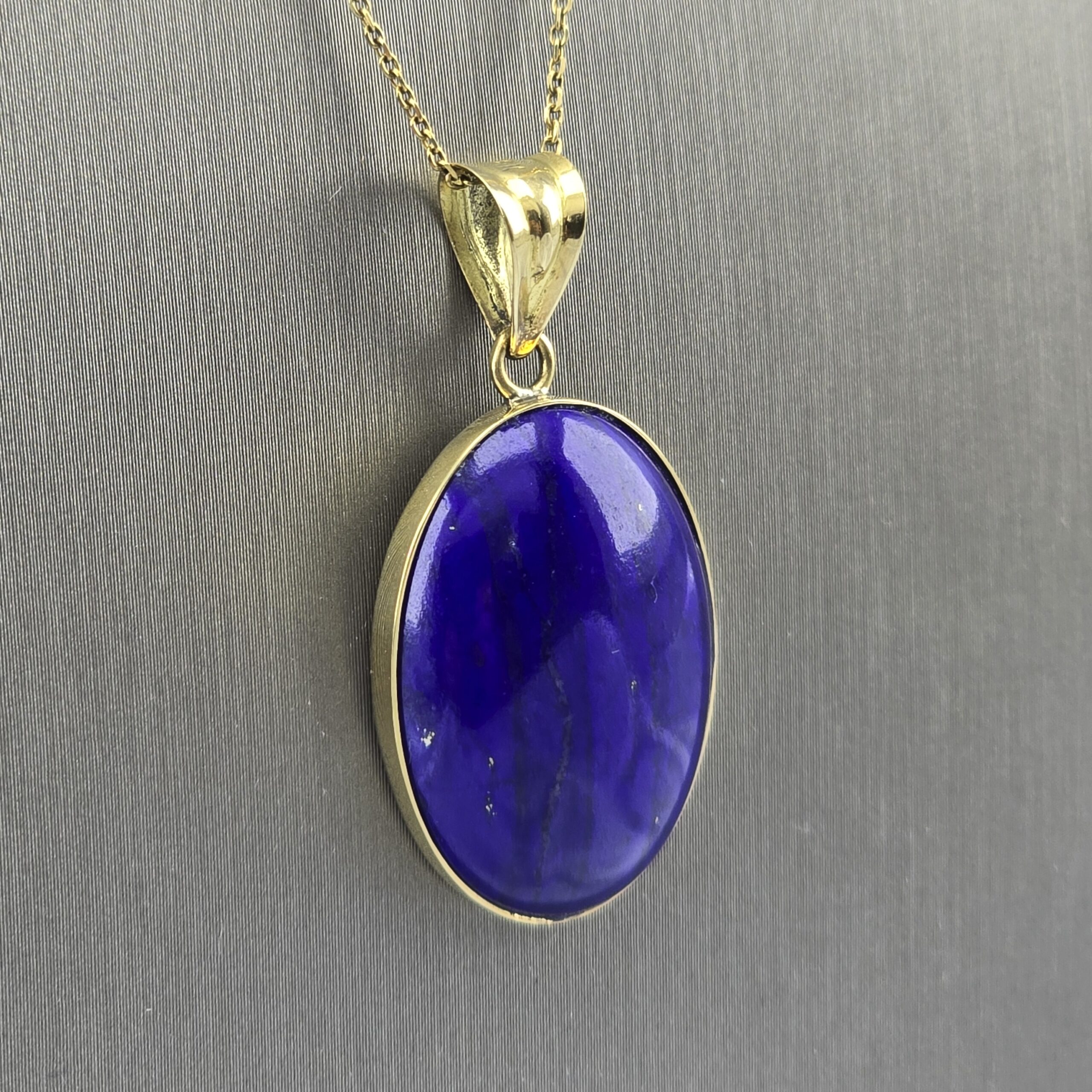 Colgante Ovalado en Oro 18K con Lapislázuli - Imagen 3