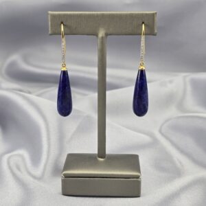 Aros Lágrimas – Oro 18K y Lapislázuli Extra Blue