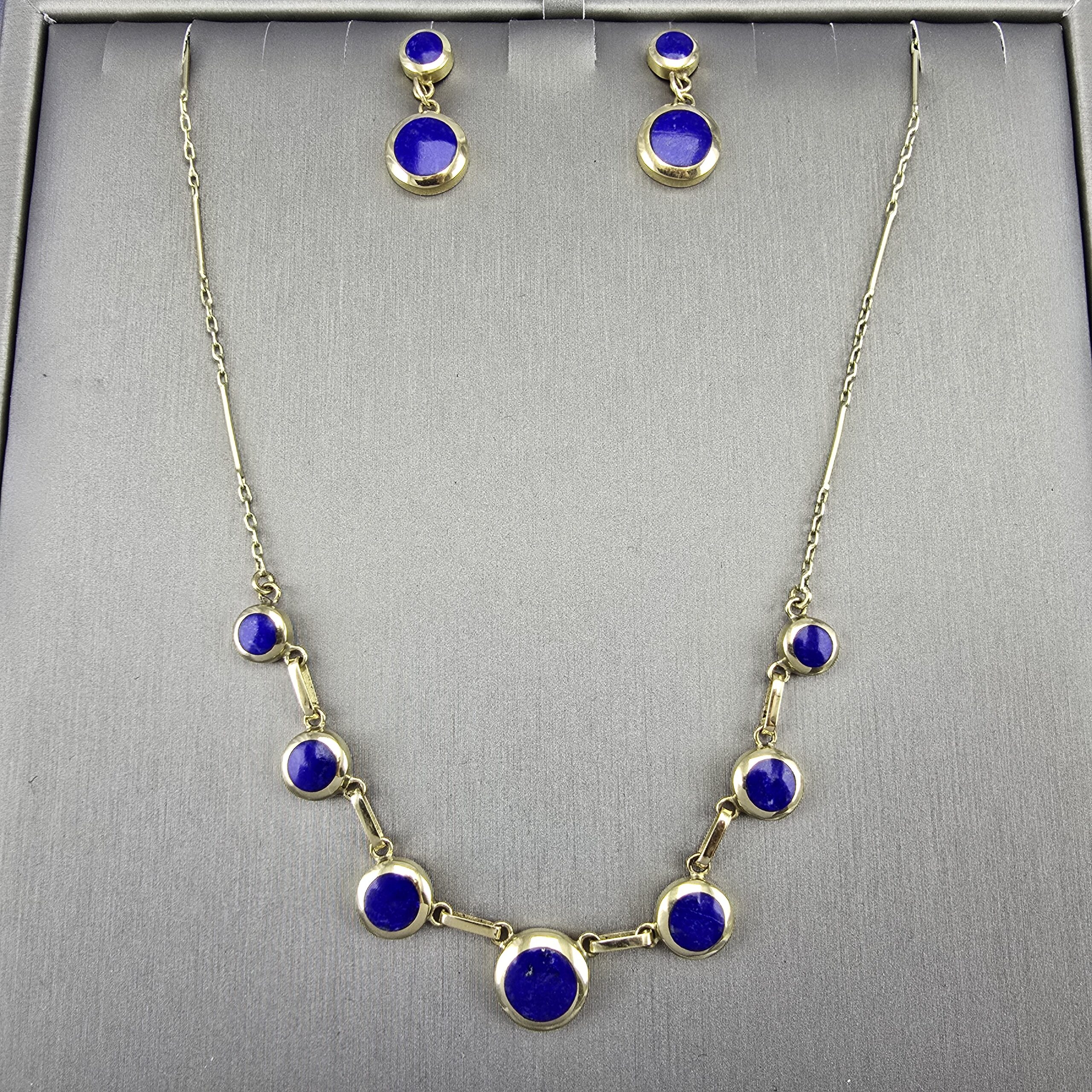 Conjunto Bisel – Oro 18K y Lapislázuli - Imagen 2