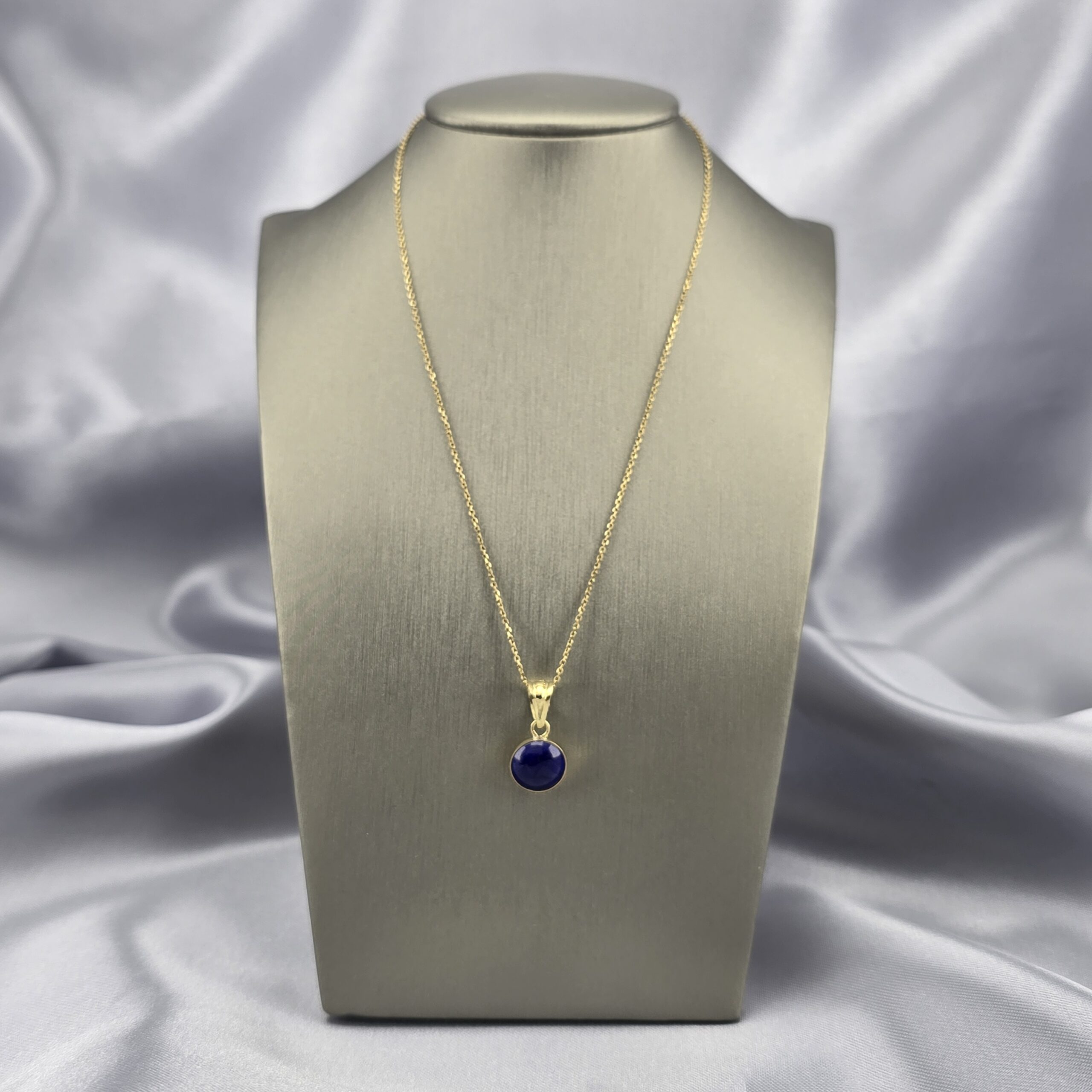 Colgante Redondo en Oro 18K con Lapislázuli - Imagen 4