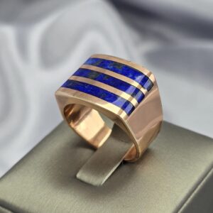 Anillo de Cobre con Piedra de Lapislázuli