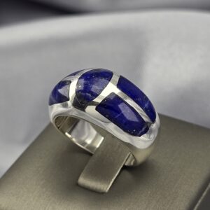 Anillo Elisabetta - Plata 950 con Piedra de Lapislázuli
