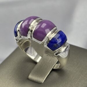 Anillo Aurélie - Lapislázuli, Fosfosiderita y Plata 950