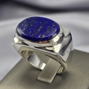 Anillo Dorian - de Plata 950 con Lapislázuli Oval
