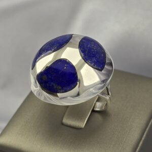 Anillo Adrien - Plata 950 con Lapislázuli