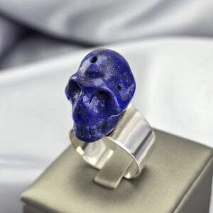 Anillo Skull de Lapislázuli y Plata 950