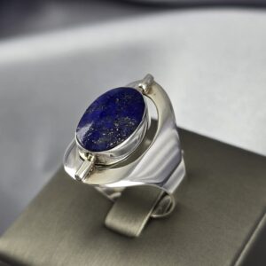 Anillo Camille - Reversible de Lapislázuli y Obsidiana