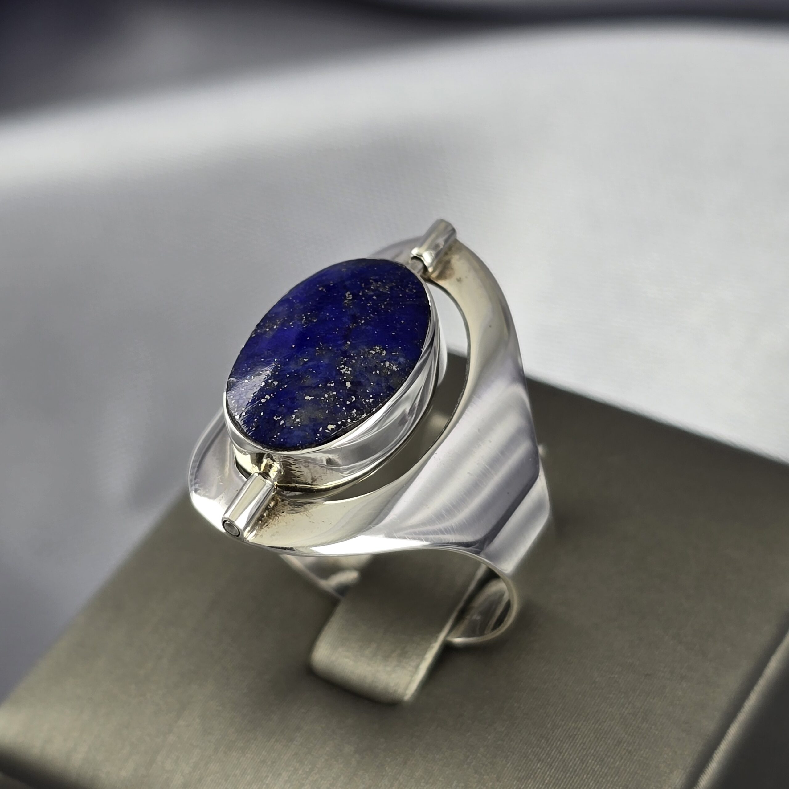 Anillo Camille - Reversible de Lapislázuli y Obsidiana