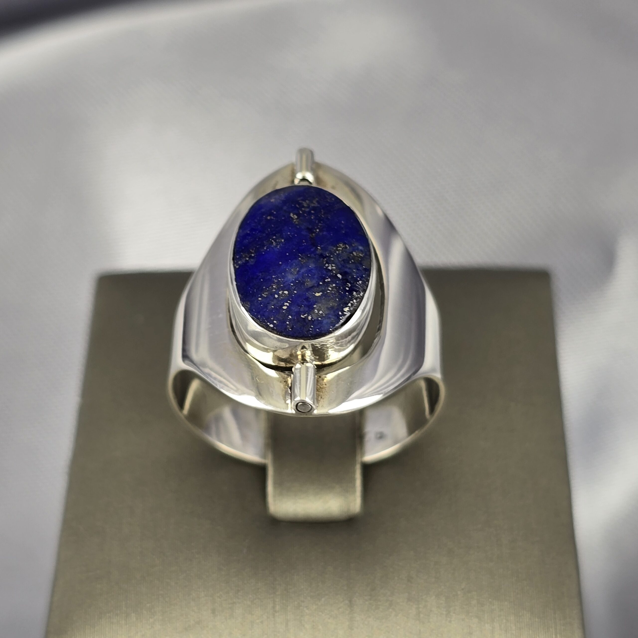 Anillo Camille - Reversible de Lapislázuli y Obsidiana - Imagen 3