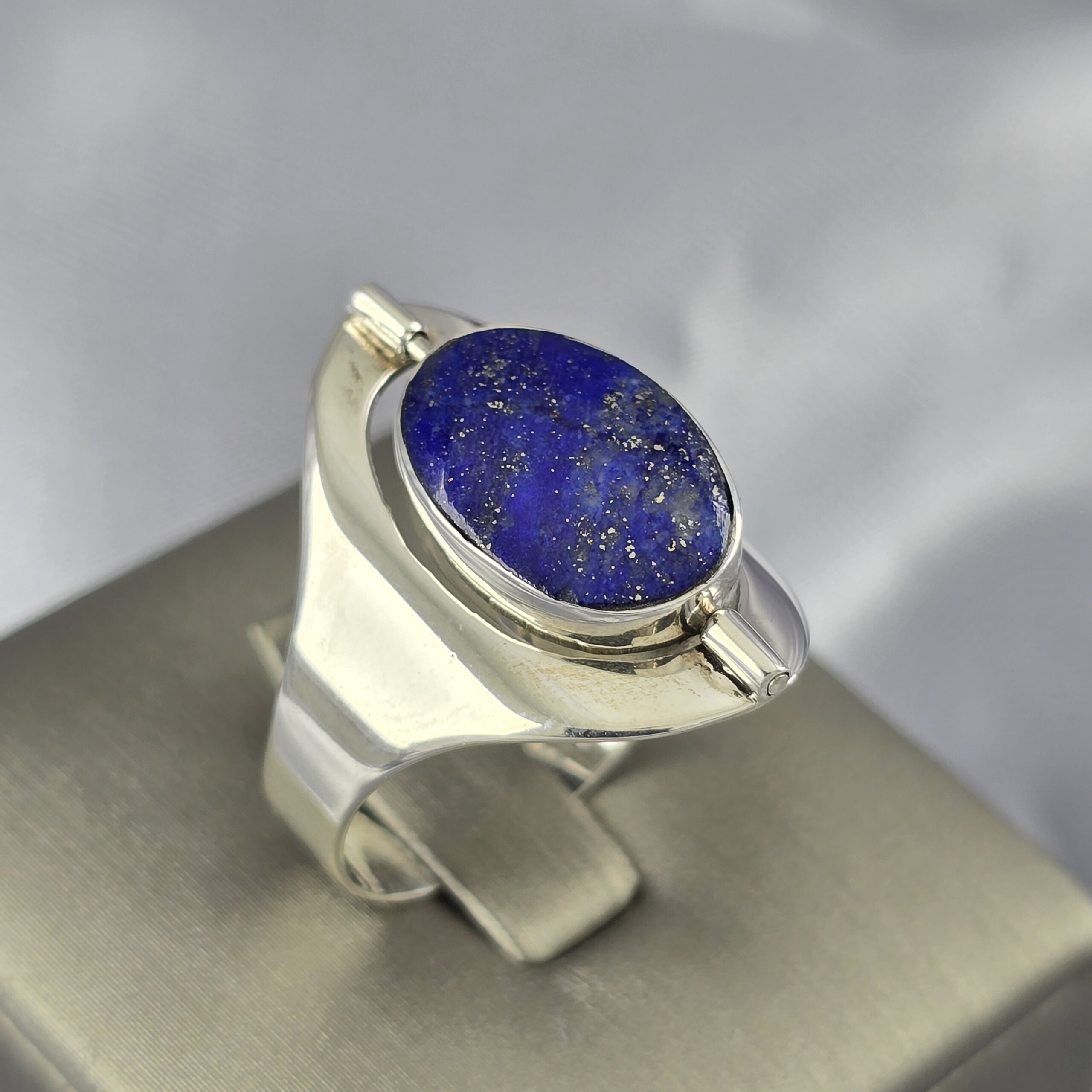 Anillo Camille - Reversible de Lapislázuli y Obsidiana - Imagen 2