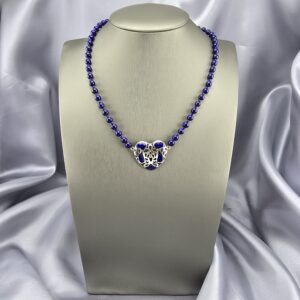 Collar de Lapislázuli y dije de Corazón en Plata 925