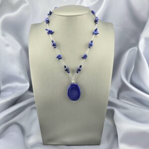 Collar Azul Eterno: Lapislázuli de Alta Calidad y Plata