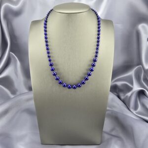 Collar Azul Profundo: Esferas de Lapislázuli Natural