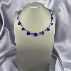 Collar Gotas de Lapislázuli y Esferas de Plata
