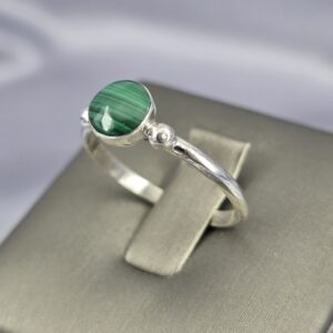Anillo Vetas de la Selva | Plata y Malaquita