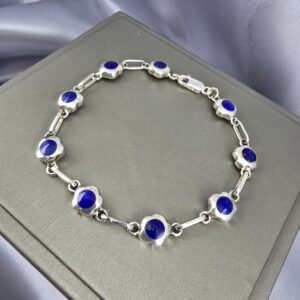Pulsera Jardín Profundo | Plata y Lapislázuli