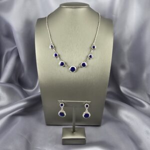 Conjunto Gala Austral: Collar y Aros de Lapislázuli en Plata