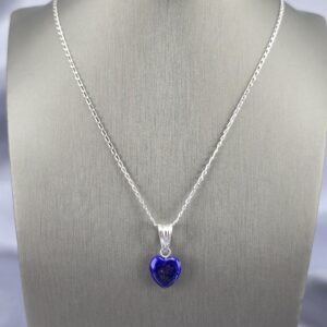 Collar de Plata con Corazón en Lapislázuli