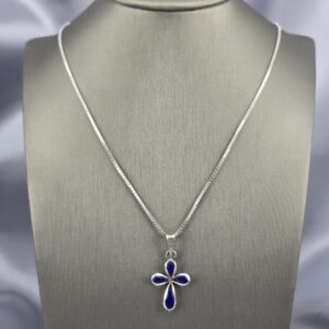 Collar de Plata con Cruz de Lapislázuli