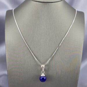 Collar de Plata con Punto de Luz en Lapislázuli